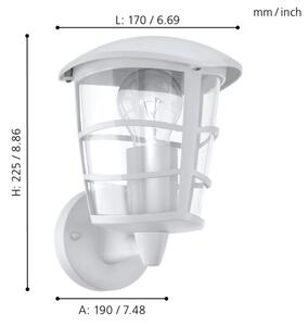 Eglo 93094 - LED Екстериорен аплик ALORIA 1xE27/8,5W/230V IP44