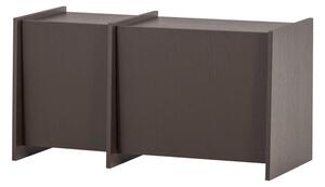 Тъмнокафява маса за телевизор от декор от ясен 102x53x44 cm Brock – WOOOD