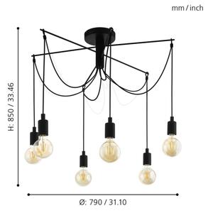 Eglo 98679 - Пендел MUSARA 6xE27/60W/230V паяк