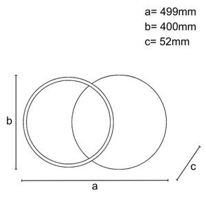 LED Димируем плафон LED/60W/230V 3000-6500K + дистанционно управление