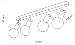 Спот SIMPLY WOOD 4xE27/15W/230V