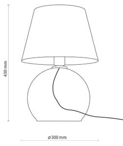 Настолна лампа AUREA 1xE27/15W/230V черен/бежов