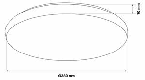 LED регулируемо баня PIRIUS LED/48W/230V 3000-6000K IP44 + дистанционно