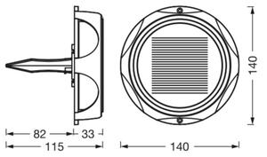 Ledvance - LED Соларна лампа ENDURA STYLE SOLAR LED/1,2W/3,7V IP65