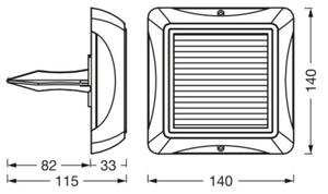 Ledvance - LED Соларна лампа ENDURA STYLE SOLAR LED/1,2W/3,7V IP65