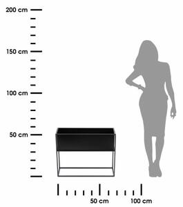 Стойка за цветя 50x64 см черен