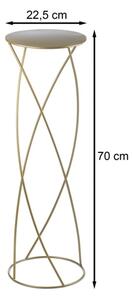 Стойка за цветя 70x22,5 см златист