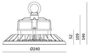 LED Индустриален плафон RIO PRO HIGHBAY LED/100W/230V 4000K IP65