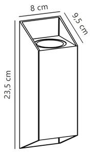 Nordlux - Екстериорен аплик NICO 2xGU10/25W/230V IP54 антрацит