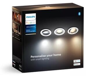 Philips-К-кт 3xLED Димируема лампа за вграждане Hue MILLISKIN 1xGU10/4,2W/230