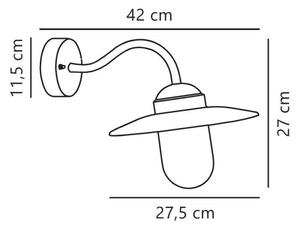 Nordlux - Екстериорен аплик LUXEMBOURG 1xE27/60W/230V IP54 кафяв/патина