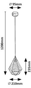 Rabalux 72245 - Пендел NORAH 1xE14/40W/230V златист