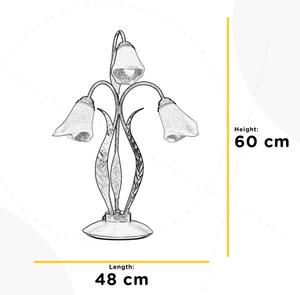 ONLI - Настолна лампа ALGA 3xE14/6W/230V 61 см бронзов
