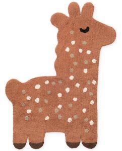 Кафяв памучен детски килим подходящ за пране/ръчно изработен 89x120 cm Snuggle Gino – Hanse Home