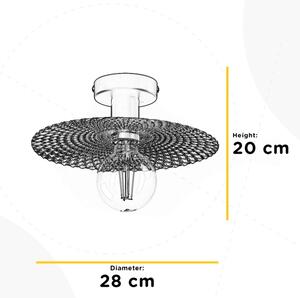 ONLI - Плафон GOLDEN 1xE27/22W/230V Ø 28 см златист/черен