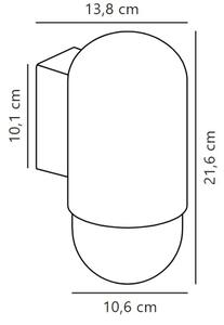 Nordlux - Екстериорен аплик HEKA 1xE27/60W/230V IP54 черен