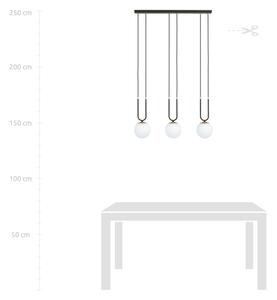 Пендел GLAM 3xE14/10W/230V черен
