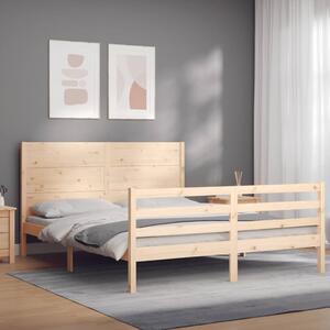 VidaXL Рамка за легло с табла 5FT King Size масивно дърво