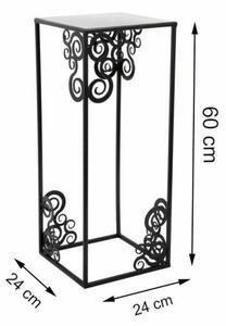 Стойка за цветя 60x24 см черен