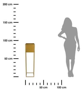 Стойка за цветя 90x24 см златист