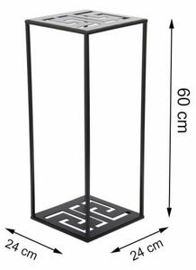 Стойка за цветя 60x24 см черен