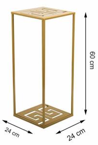 Стойка за цветя 60x24 см златист
