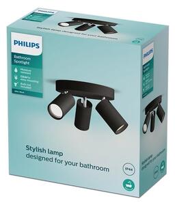 Philips - Спот за баня IDRIS 3xGU10/5W/230V IP44 черен