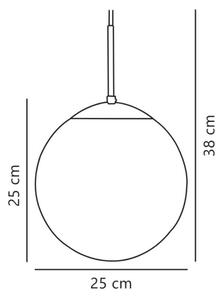 Nordlux - Пендел CAFE 1xE27/25W/230V Ø 25 см