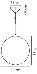 Nordlux - Пендел GRANT 1xE27/25W/230V Ø 35 см