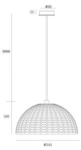 Deko-Light 342143 - Пендел BASKET 1xE27/40W/230V Ø 35 см
