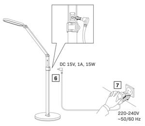 LED Димируем докосване лампион FERRARA LED/13W/230V 3000/4000/6000K бял