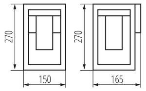 Kanlux 34980 - Екстериорен аплик VIMO 1xE27/15W/230V IP44 черен