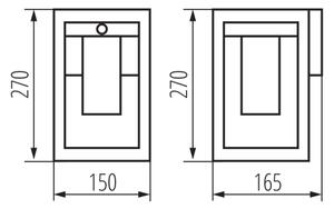 Kanlux 34982 - Екстериорен аплик със сензор VIMO 1xE27/15W/230V IP44
