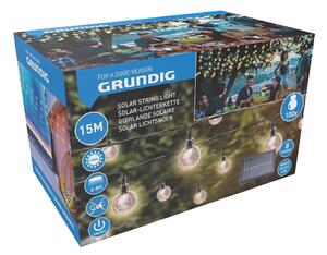 Grundig - LED Соларна верига 100xLED/8 функции 15 м топло бял