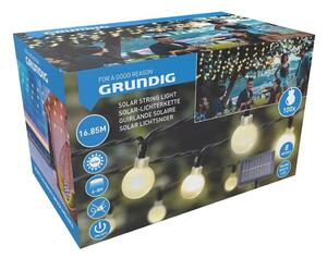 Grundig - LED Соларна верига 100xLED/8 функции 16,85 м топло бял