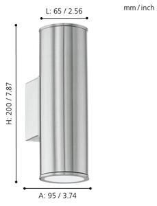 Eglo 33582 - LED RGBW Димируем екстериорен осветление RIGA 2xGU10/5W/230V IP44