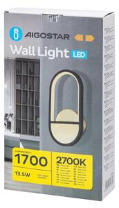 Aigostar - LED аплик LED/13,5W/230V 2700K черен/златист