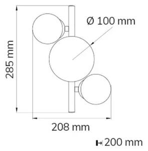 Wofi 4014.03.24.9000 - LED аплик VILLA 3xG9/3W/230V черен хром