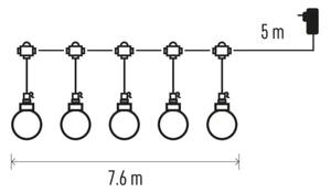 LED Екстериорни декоративни лампички 20xLED/12,6 м IP44 топло бял