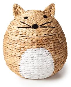 Детска кошница за играчки от воден зюмбюл естествена ø 40x43 cm Cat – Compactor