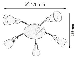 Rabalux 6305 - Лампа за таван SOMA 5xE14/40W/230V