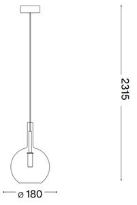 Ideal Lux - LED Пендел EMPIRE 1xG9/3W/230V