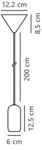 Nordlux - Пендел NOTTI 1xE27/40W/230V сив