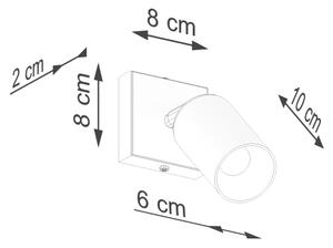 Sollux SL.1374 - Спот аплик WINX 1xGU10/10W/230V черен/меден