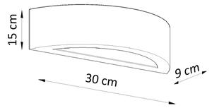 Sollux SL.1459 - Аплик ATENA 1xE27/15W/230V 30 см бял