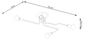 Sollux SL.1446 - Полилей за повърхностен монтаж VECTOR 4xE27/15W/230V черен