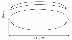 Плафон BENEDYKT 2xE27/20W/230V Ø 33 cm черен