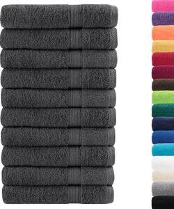 VidaXL Премиум сауна кърпи SOLUND 10 бр антрацит 80x200 см 600 gsm