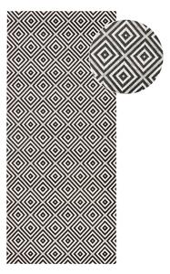 Черно-бял килим за открито , 80 x 200 cm Karo - NORTHRUGS