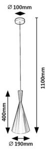 Rabalux 5311 - Пендел TRINCOLA 1xE27/40W/230V